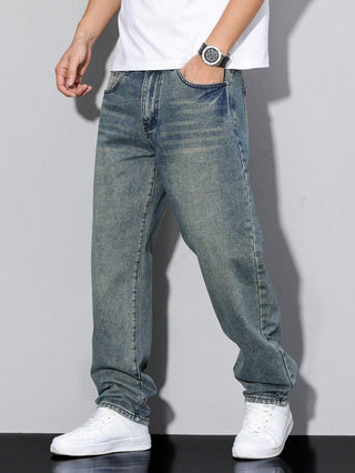 Baggy Jeans Herren Loose Fit - Cecile LavelleHellgrau