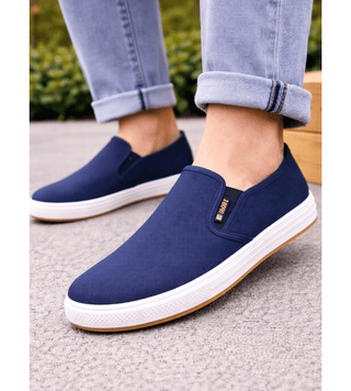 Bequeme Herren Komfortsohle Sneaker Zum Reinschlüpfen - Cecile LavelleBlau