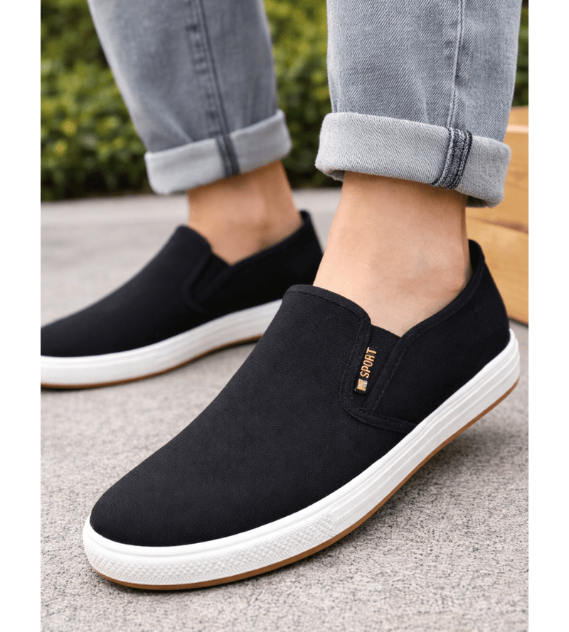 Bequeme Herren Komfortsohle Sneaker Zum Reinschlüpfen