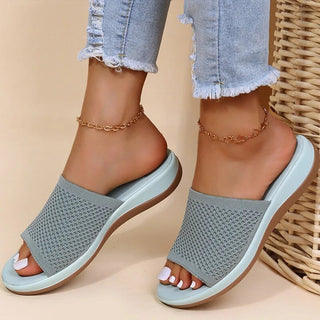 Bequeme Slide - Sandalen Damen - Cecile LavelleHellblau