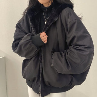Übergangsjacke Damen Oversized mit Teddyfutter