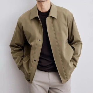 Übergangsjacke Herren mit Spitzkragen in Khaki