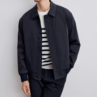 Übergangsjacke Herren mit Spitzkragen in Navy