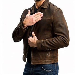 Bikerjacke Herren Slim Fit