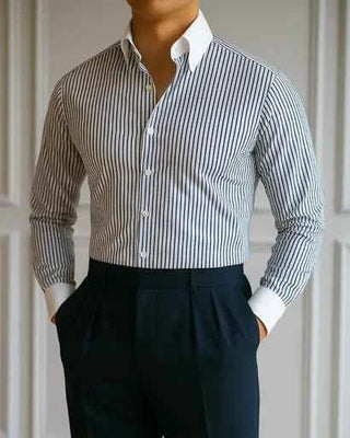 Blau Weiß Gestreiftes Hemd - Cecile LavelleBlau - Weiß