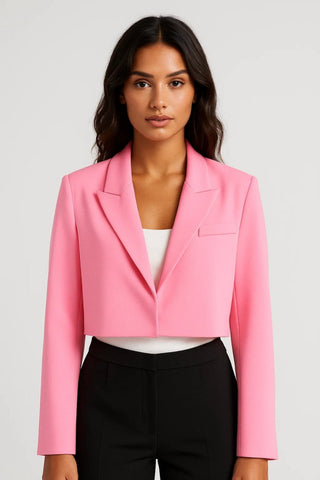 Blazer Damen Kurz Elegant - Cecile LavelleRosa