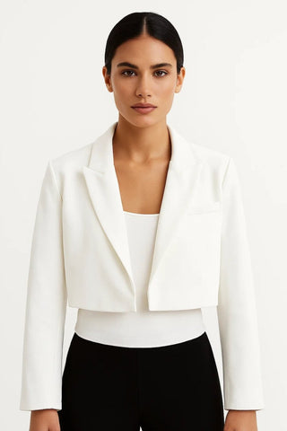 Blazer Damen Kurz Elegant - Cecile LavelleWeiß