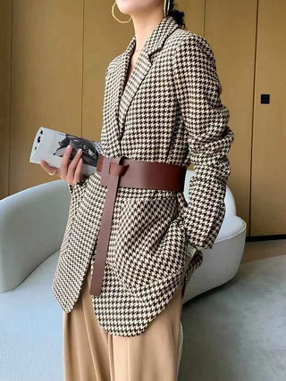 Blazer Damen mit Gürtel - Cecile LavelleSchwarz