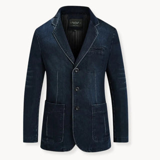 Blazer Herren Slim Fit Reverskragen in Blau