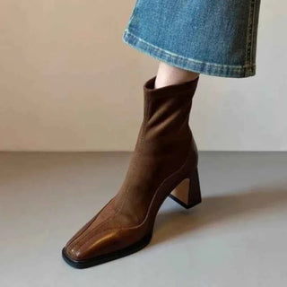 Blockabsatz Stiefeletten - Cecile LavelleBraun