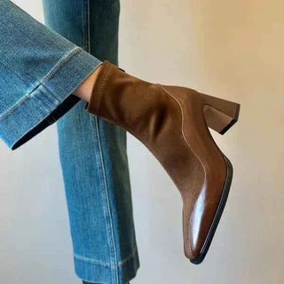 Blockabsatz Stiefeletten - Cecile LavelleBraun