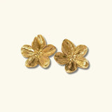 Blommörhängen guld