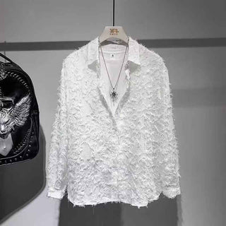 Bluse mit Struktur - Cecile LavelleWeiß