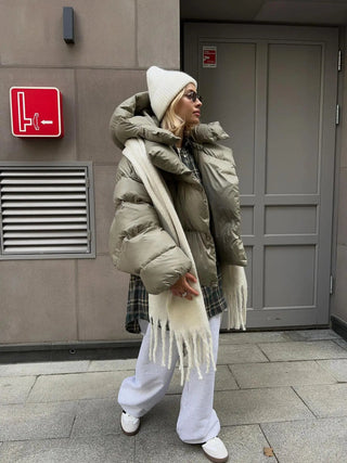 Bomberjacke Damen Oversized in Grün