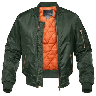 Bomberjacke Herren Regular Fit in Armeegrün