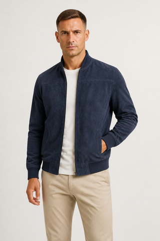 Bomberjacke Herren Slim Fit in Beige