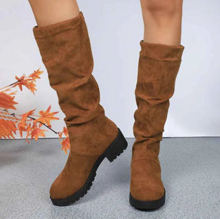 Damen Slouch Stiefel Modisch
