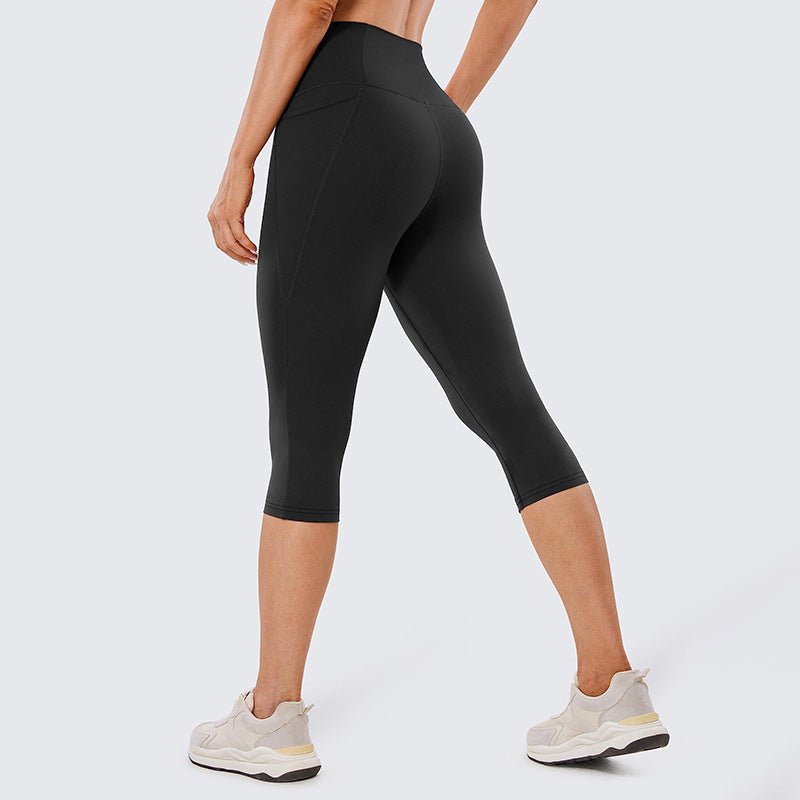 Capri Leggings for Women with High Waist and Side Pocket