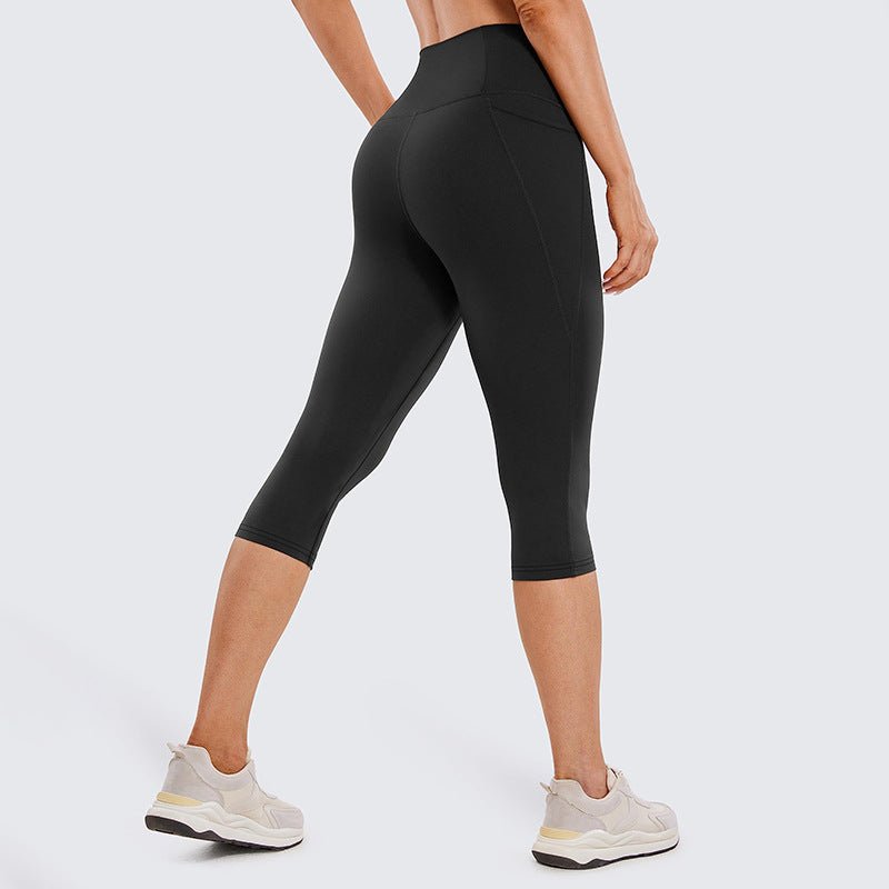 Capri Leggings for Women with High Waist and Side Pocket