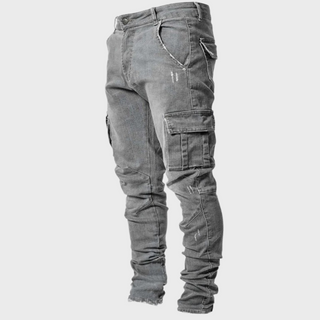 Cargo Hose Herren Slim Fit in Grau