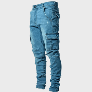 Cargo Hose Herren Slim Fit - Cecile LavelleBlau