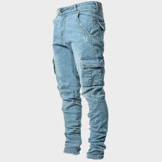 Cargo Hose Herren Slim Fit - Cecile LavelleHimmelblau