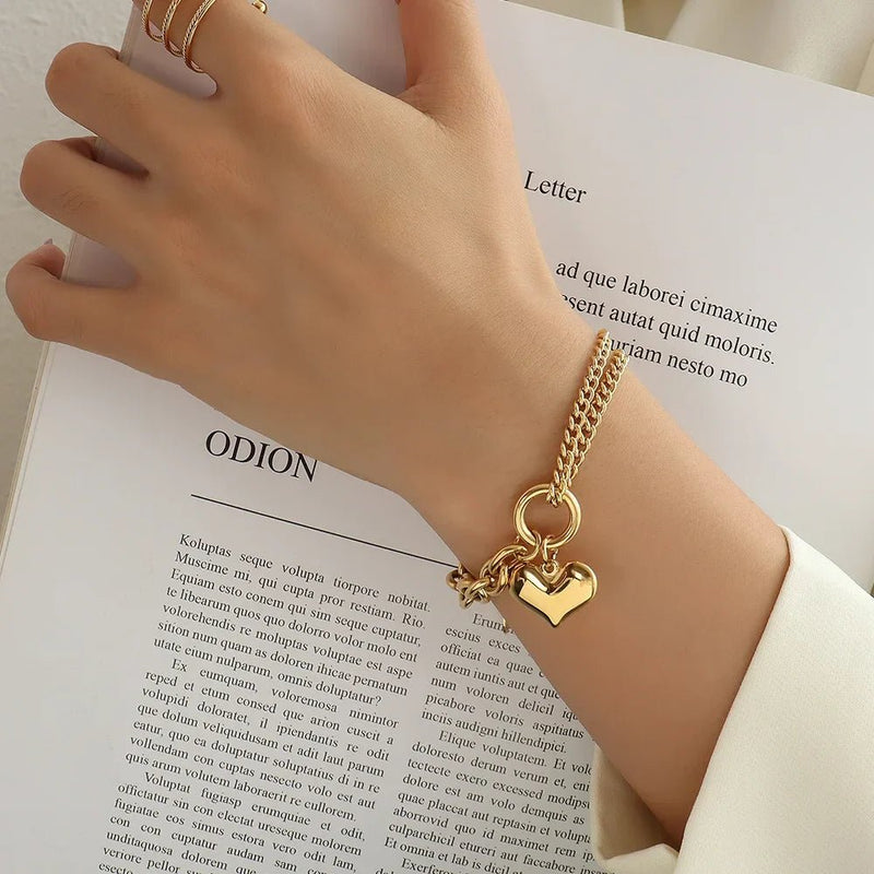 Carmen – Gold Heart Bracelet