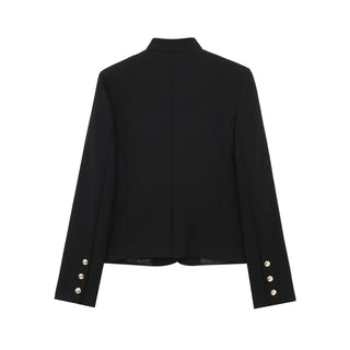 Carmen – Kurze Offiziersjacke mit Goldknöpfen und Pattentaschen - Cecile LavelleSchwarz