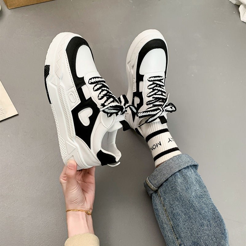 cassidy – chunky sneakers with heart detail in contrasting colors
