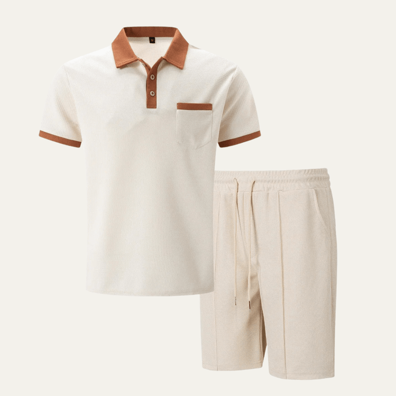 Casual Smart Zweiteiler Mit Polohemd Und Shorts
