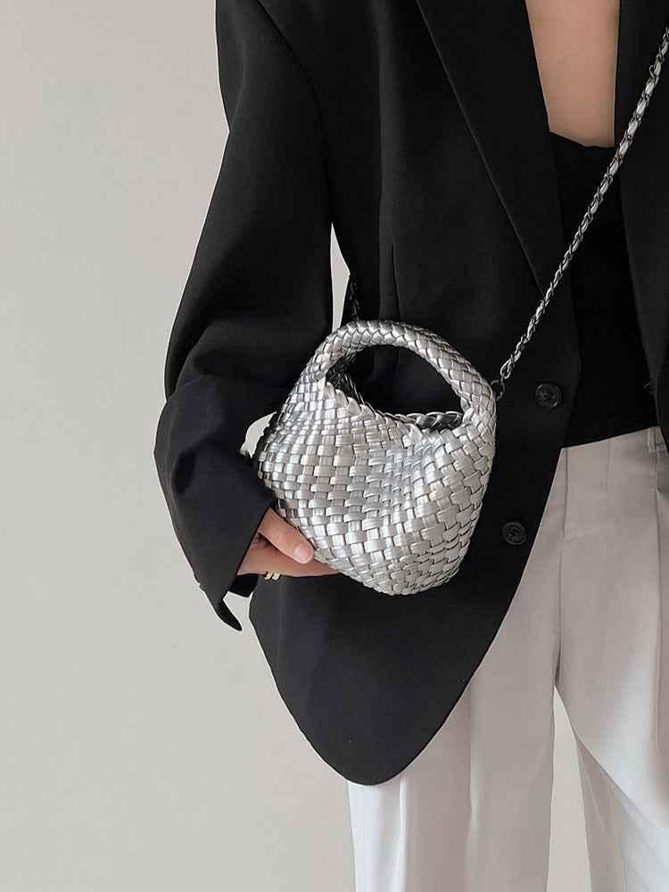 céleste – mini handtasche mit geflochtenem look & soft touch
