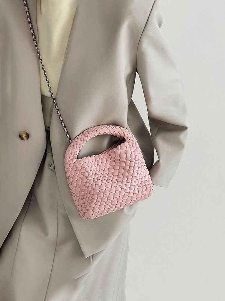 céleste – mini handtasche mit geflochtenem look & soft touch