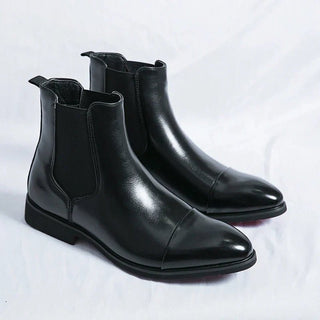 Chelsea Boots Herren Elegant Lederoptik - Cecile LavelleSchwarz