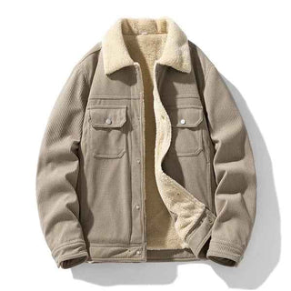 Corduroy Winterjacke Herren - Cecile LavelleKhaki