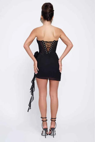 Corset Cut - Out Mini - Kleid - Cecile LavelleSchwarz