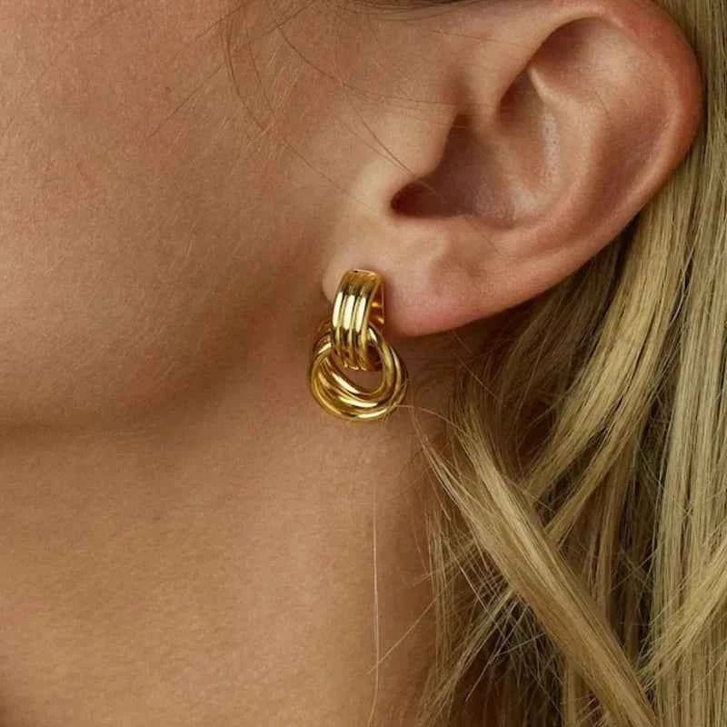 Hoop Earrings Made of Gold