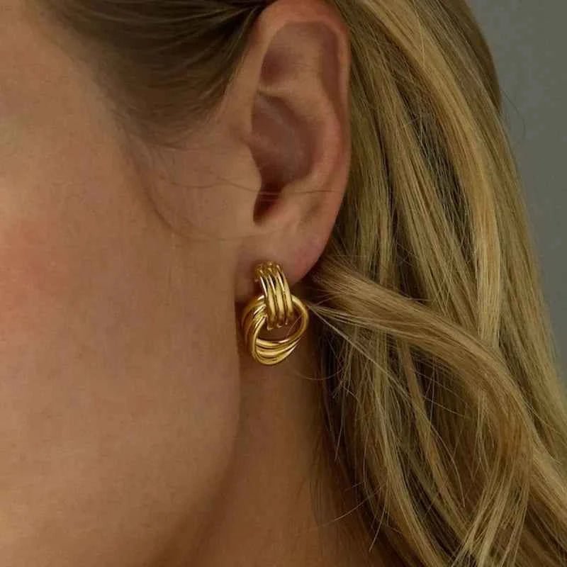 Hoop Earrings Made of Gold