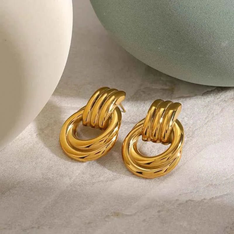 Hoop Earrings Made of Gold