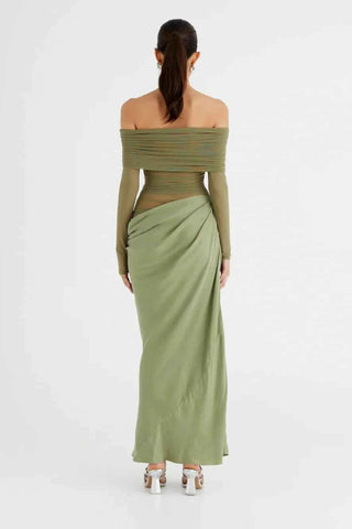 Cut - Out Mesh Maxi - Kleid - Cecile LavelleSchwarz