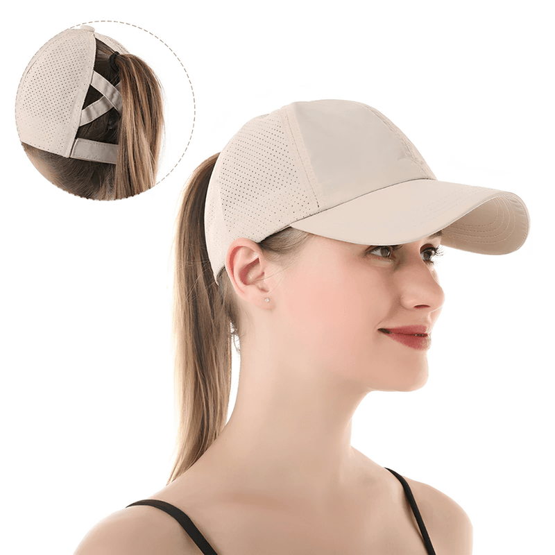 Women's Baseball Cap Breathable with Braid Hole