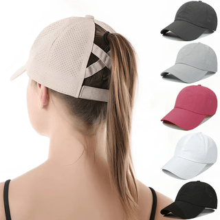 Damen Baseball Cap Atmungsaktiv mit Zopfloch - Cecile LavelleDunkelgrau