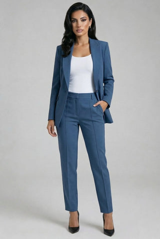 Damen Blazer Hosen Set - Cecile LavelleBlau