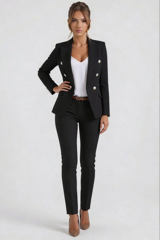 Damen Blazer Hosen Set - Cecile LavelleSchwarz