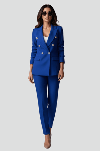 Damen Blazer Hosen Set - Cecile LavelleBlau