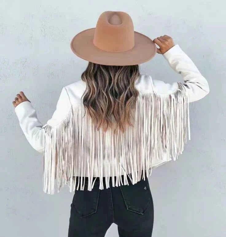 Damen Fransenjacke im Western-Stil