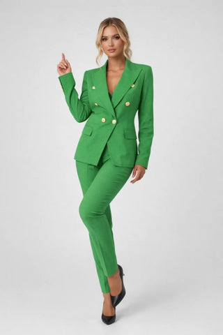 Damen Hosenanzug Elegant Business Zweiteiler - Cecile LavelleGrün