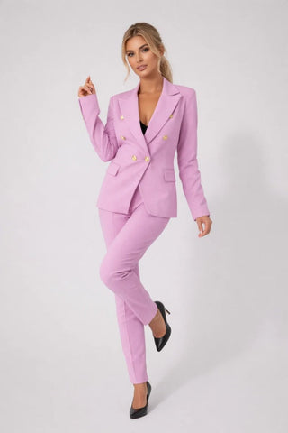 Damen Hosenanzug Elegant Business Zweiteiler - Cecile LavelleRosa