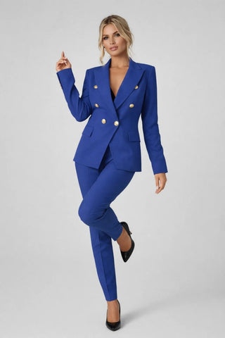Damen Hosenanzug Elegant Business Zweiteiler - Cecile LavelleDunkelblau
