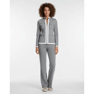 Damen Jogginganzug Set mit Reißverschlussjacke - Cecile LavelleGrau