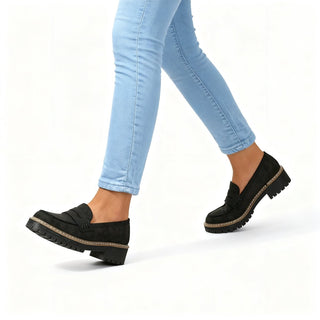 Damen Loafer Chunky Komfort - Cecile LavelleSchwarz